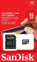 SanDisk microSDHC 32 GB cena un informācija | USB Atmiņas kartes | 220.lv