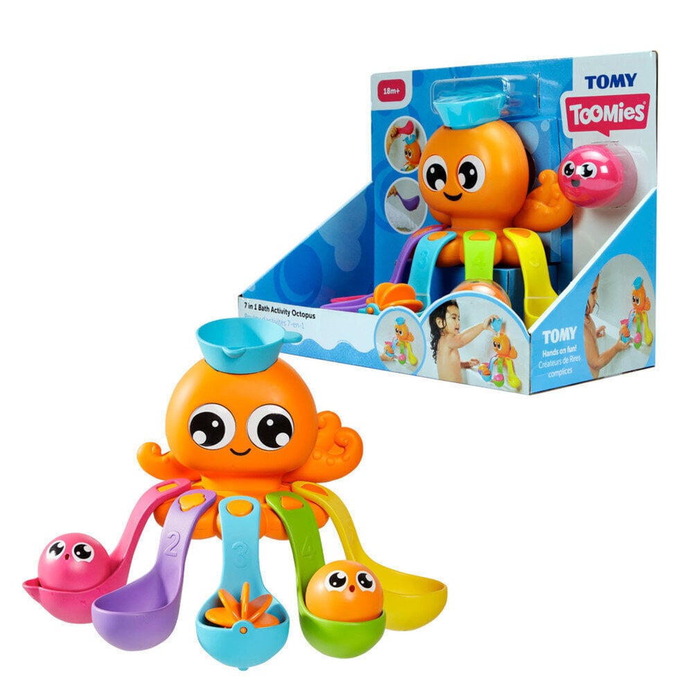 Vannas rotaļlieta Astoņkājis 7in1 Tomy Toomies, E73104 цена и информация | Rotaļlietas zīdaiņiem | 220.lv