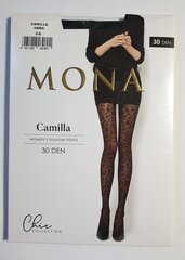Женские колготки с рисунком MONA Camilla 30 (Черные) цена и информация | Колготки | 220.lv