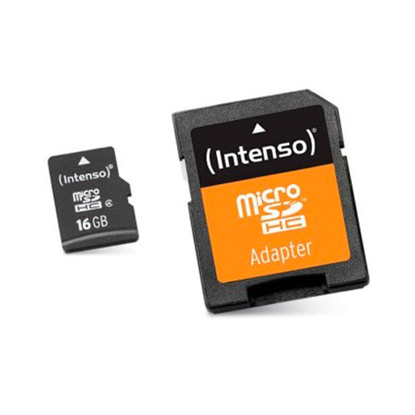 Atmiņas karte Intenso - Micro SDHC 16 GB Class10 + Adapteris cena un informācija | Atmiņas kartes mobilajiem telefoniem | 220.lv