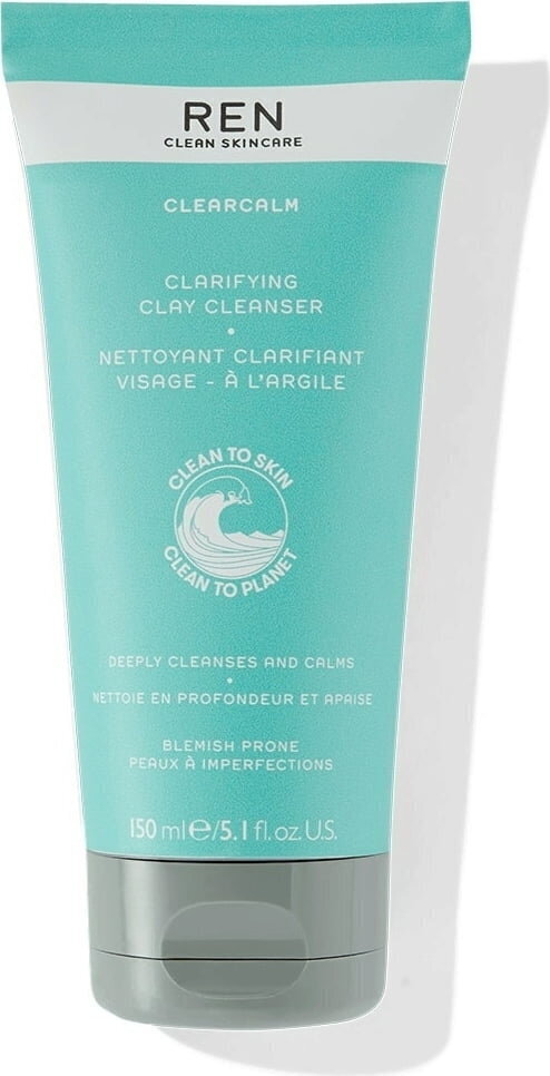 Uz māla bāzes sejas tīrīšanas līdzeklis Ren Clean Skincare Clarifying 150 ml cena un informācija | Sejas ādas kopšana | 220.lv