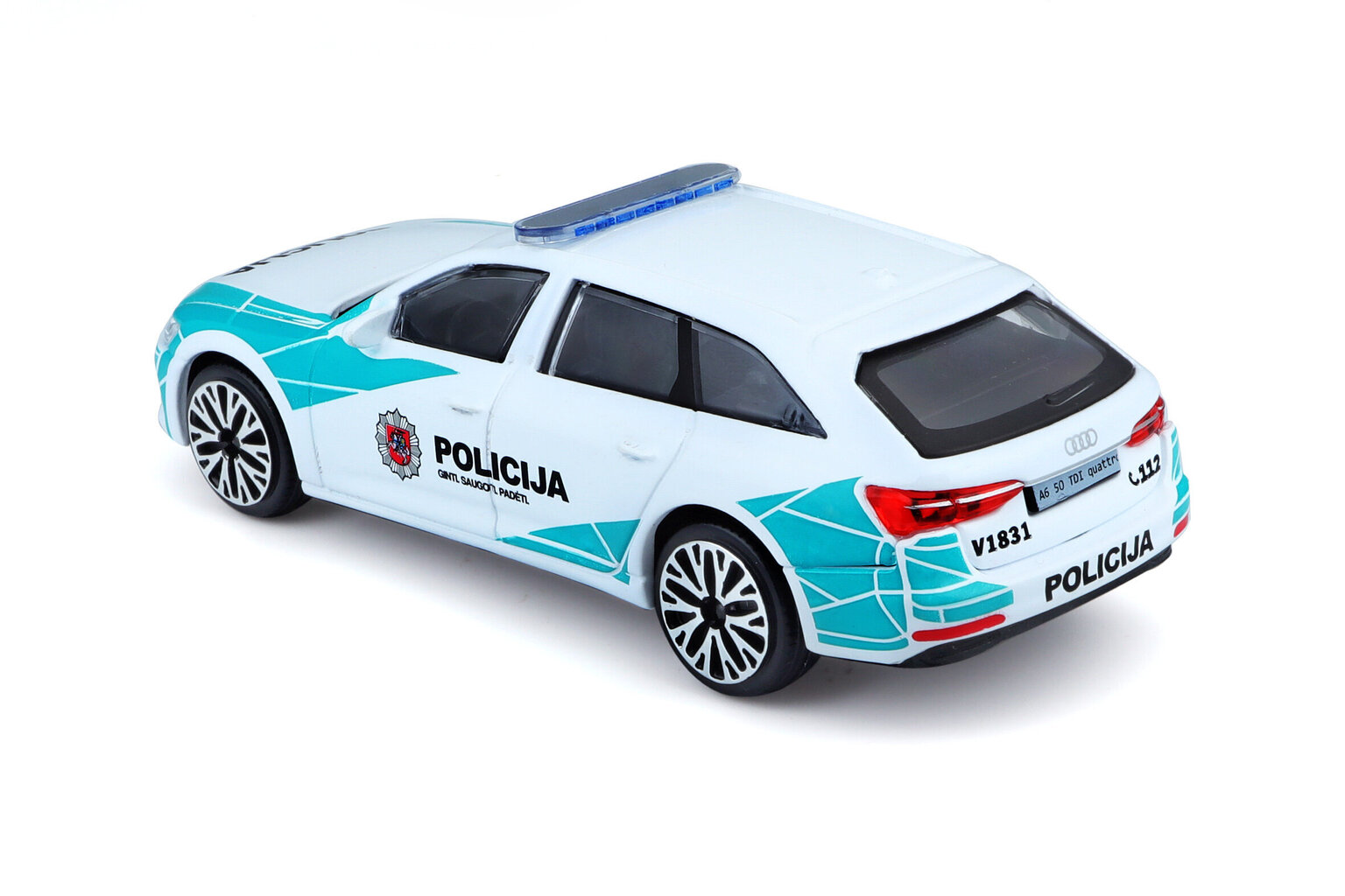 Automodelis Audi A6 Avant Lietuvas policija 1:43 BBurago Junior, 18-30415 cena un informācija | Rotaļlietas zēniem | 220.lv