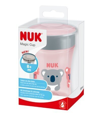 Krūzīte NUK Magic Cup, 230 ml, 8+ mēn. cena un informācija | Bērnu pudelītes un to aksesuāri | 220.lv