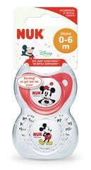 Силиконовая соска NUK Mickey, 0-6 мес, 2 шт. цена и информация | Пустышки | 220.lv