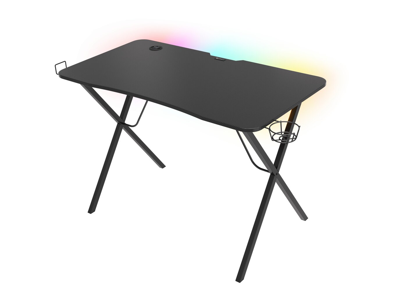 Spēļu galds Genesis Holm 200 RGB, melns cena un informācija | Datorgaldi, rakstāmgaldi, biroja galdi | 220.lv