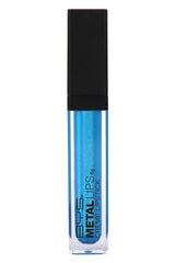 BYS Šķidra lūpu krāsa Metal Lips BLUE STEEL cena un informācija | Lūpu krāsas, balzāmi, spīdumi, vazelīns | 220.lv