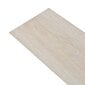 PVC grīdas plāksnes, pielīmējamas, 36 gab., 5.02 m², gaiši brūnas cena un informācija | Āra grīdas segumi | 220.lv