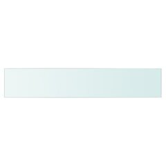 Панель для полки, прозрачное стекло, 80x15 см цена и информация | Полки | 220.lv