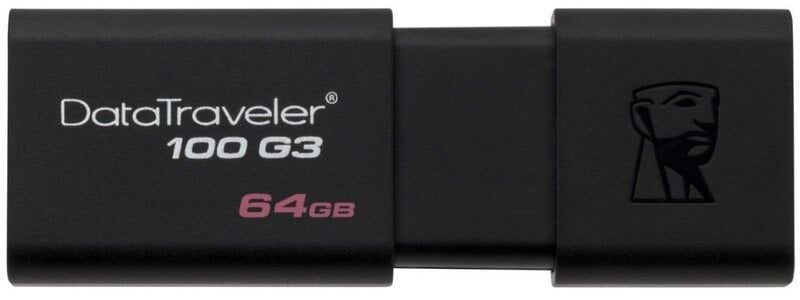 Zibatmiņa KINGSTON DataTraveler 100 G3 64 GB, USB 3.0