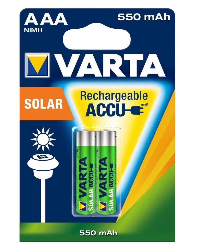 Varta Solar HR03 baterijas, 2 gab cena un informācija | Baterijas | 220.lv