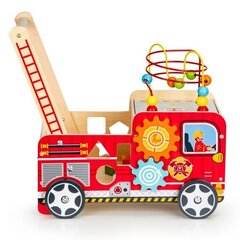 Koka stumjamais-aktivitāšu centrs Ugunsdzēsēju mašīna Ecotoys, TL09025 cena un informācija | Rotaļlietas zīdaiņiem | 220.lv