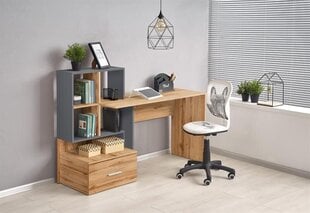 Письменный стол Halmar Grosso, коричневый/серый цена и информация | Компьютерные, письменные столы | 220.lv