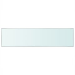 Plaukta plāksne, caurspīdīgs stikls, 100x25 cm cena un informācija | Plaukti | 220.lv