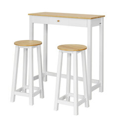 Комплект для столовой SoBuy FWT50-WN, коричневый/белый цена и информация | Комплекты мебели для столовой | 220.lv