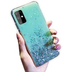 Силиконовый чехол Fusion Glue Glitter Back Case для Huawei P40 Lite / Nova 7i / Nova 6 SE, зеленый цена и информация | Чехлы для телефонов | 220.lv