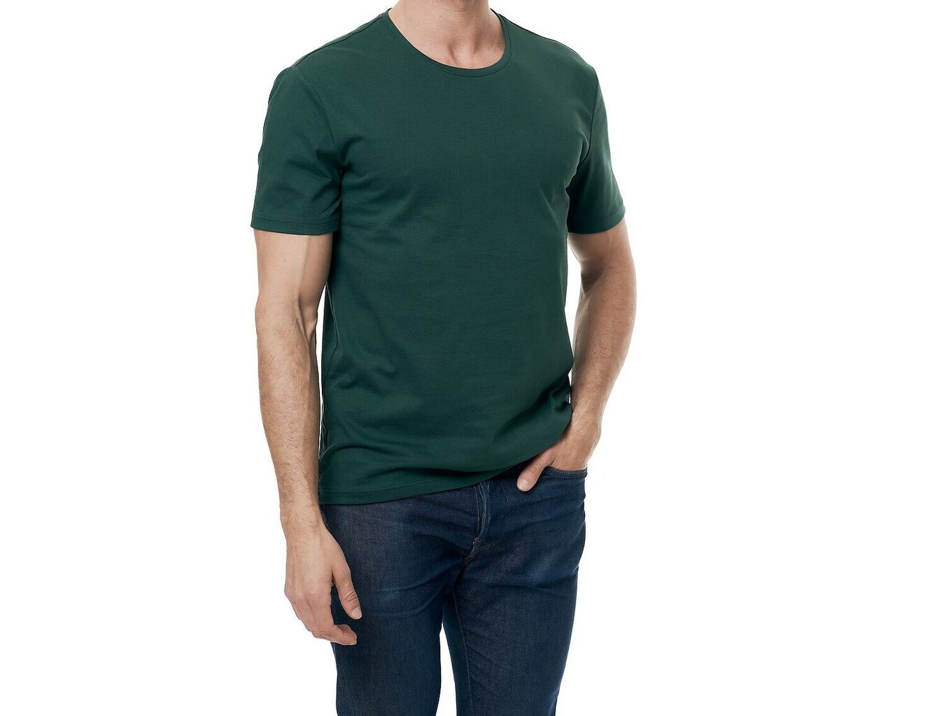 Kokvilnas T-krekls. Zaļš. cena un informācija | Vīriešu T-krekli | 220.lv