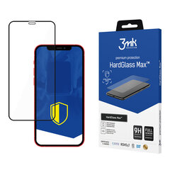 3MK HardGlass Max aizsargstikls piemērots Apple iPhone 12/12Pro, Melns cena un informācija | Ekrāna aizsargstikli | 220.lv