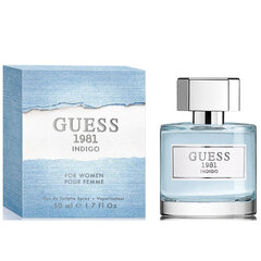 Tualetes ūdens Guess Guess 1981 Indigo EDT sievietēm, 50 ml cena un informācija | Sieviešu smaržas | 220.lv