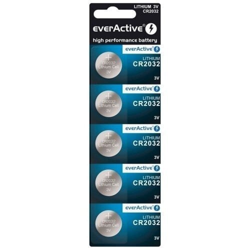 EverActive CR2032 Litija 3V Baterija (5BB) cena un informācija | Akumulatori fotokamerām | 220.lv