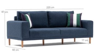 Dīvāns Artie Franz 220, tumši zils cena un informācija | Dīvāni | 220.lv