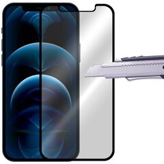 5D Tempered Glass aizsargstikls piemērots Apple iPhone 12 / 12 Pro, Melns цена и информация | Защитные пленки для телефонов | 220.lv