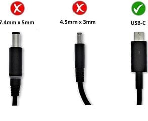 Lādētājs Dell portatīvajam datoram 45W Type-C cena un informācija | Lādētāji portatīvajiem datoriem | 220.lv