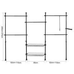 Drēbju pakaramais SoBuy KLS04-SCH, melns цена и информация | Вешалки для одежды | 220.lv