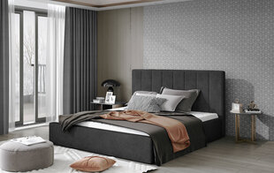 Кровать NORE Audrey 04, 200x200 см, темно-серая цена и информация | Кровати | 220.lv