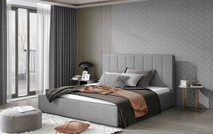 Кровать NORE Audrey 11, 200x200 см, светло-серая цена и информация | Кровати | 220.lv