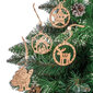 Ziemassvētku koka rotaļlietas uz eglītes, 9 gab. cena un informācija | Eglīšu rotājumi | 220.lv