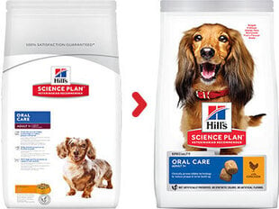Hill's Sience Plan Oral Care Adult suņu barība ar vistu, 2 kg cena un informācija | Sausā barība suņiem | 220.lv