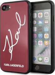 Karl Lagerfeld KLHCI8DLKSRE Signature Glitter Silicone Cover Чехол для Apple iPhone 7 / 8 / SE 2020, Красный цена и информация | Чехлы для телефонов | 220.lv