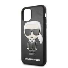 Karl Lagerfeld Apple iPhone 11 Pro Embossed Maciņš Melns cena un informācija | Telefonu vāciņi, maciņi | 220.lv