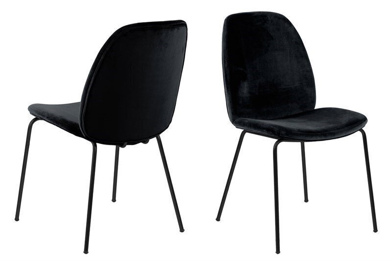 2-u krēslu komplekts Carmen, melns cena un informācija | Virtuves un ēdamistabas krēsli | 220.lv