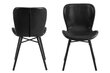 2-u krēslu komplekts Batilda-A1, melns cena un informācija | Virtuves un ēdamistabas krēsli | 220.lv