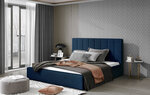 Кровать NORE Audrey 10, 200x200 см, синяя