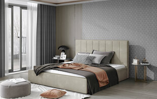 Кровать NORE Audrey 15, 200x200 см, бежевая цена и информация | Кровати | 220.lv