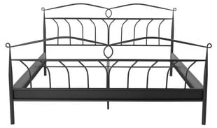Metāla gulta Actona Line 180x200 cm, melna cena un informācija | Gultas | 220.lv