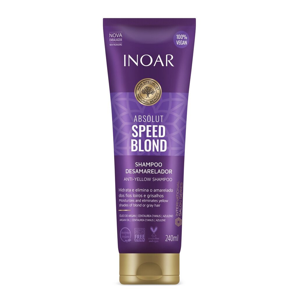 Šampūns gaišiem matiem Inoar Speed Blond, 240 ml цена и информация | Šampūni | 220.lv
