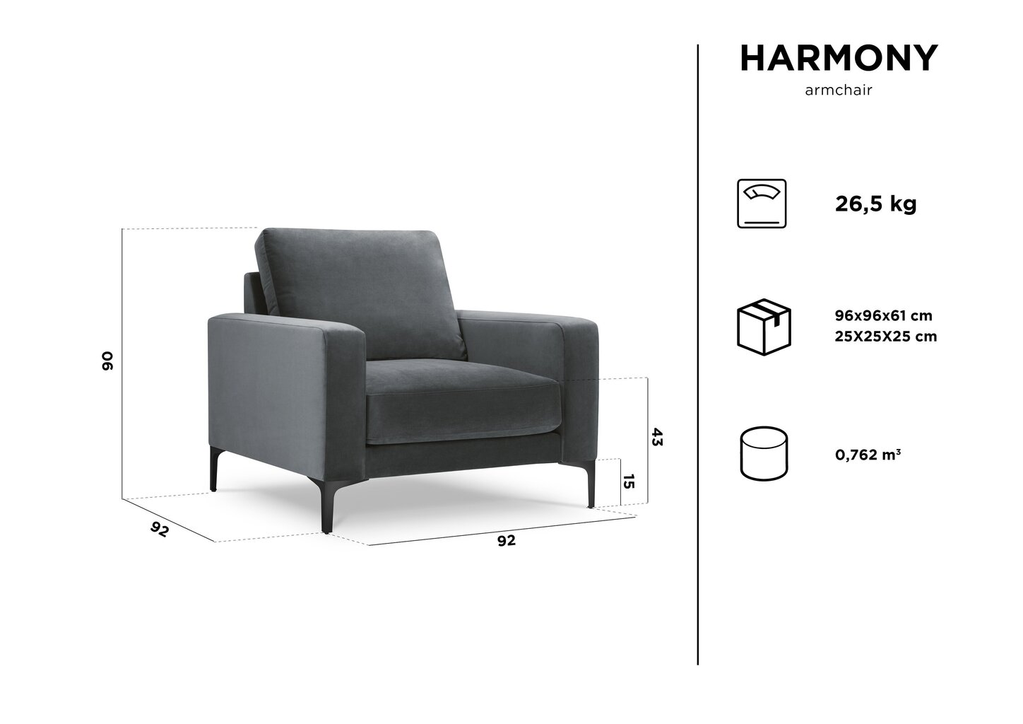 Krēsls Kooko Home Harmony, gaiši zils цена и информация | Atpūtas krēsli | 220.lv