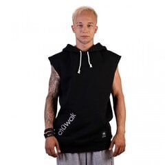 Džemperis Chuwak Sleeveless Hoodie Solid Black Unisex цена и информация | Мужские толстовки | 220.lv