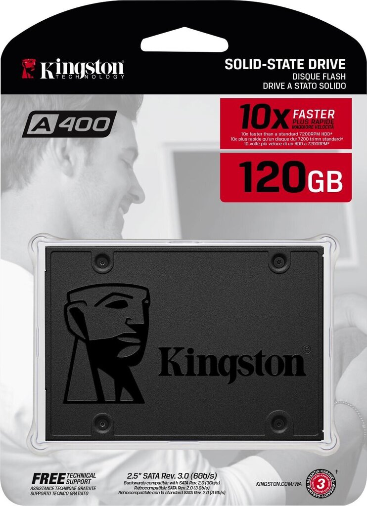 Kingston SA400S37/1920G цена и информация | Iekšējie cietie diski (HDD, SSD, Hybrid) | 220.lv