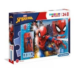 Puzle Clementoni Super Color Maxi Spider-Man 24 d. cena un informācija | Puzles, 3D puzles | 220.lv