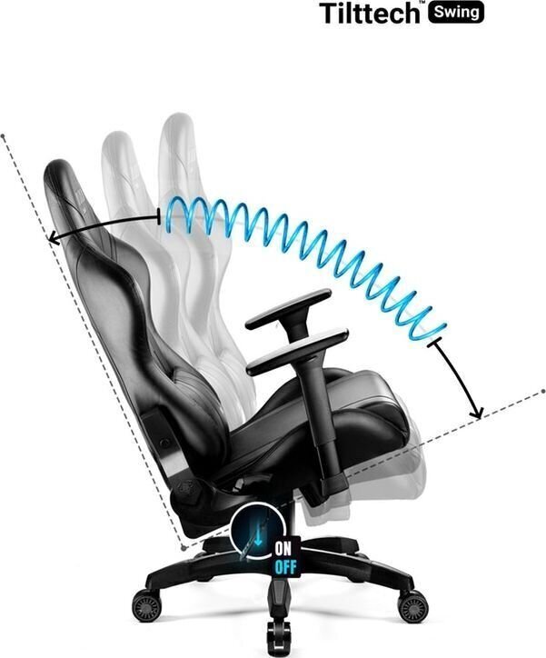 Spēļu krēsls Diablo X-Horn 2.0, melns (izmērs L) cena un informācija | Biroja krēsli | 220.lv