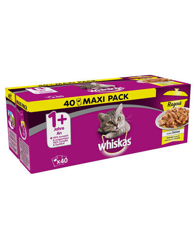 Whiskas konservu komplekts kaķiem, 40x85 g cena un informācija | Konservi kaķiem | 220.lv