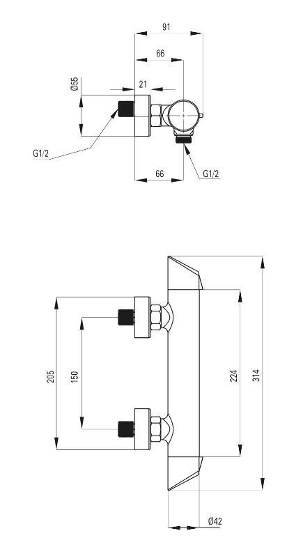 Deante dušas jaucējkrāns ar dušas savienojumu Arnika BQA 040M, chrome cena un informācija | Jaucējkrāni | 220.lv