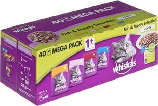 Whiskas konservu komplekts kaķiem, 40x100 g cena un informācija | Whiskas Zoo preces | 220.lv
