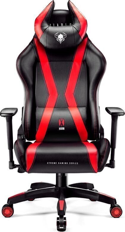 Spēļu krēsls Diablo X-Horn XL, melns/sarkans cena un informācija | Biroja krēsli | 220.lv