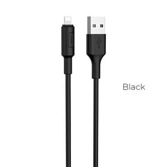 Vads USB A uz Lightning Hoco X25 1.0 m kabelis Lightning for Apple iPhone USB 2.0, Melns цена и информация | Кабели для телефонов | 220.lv