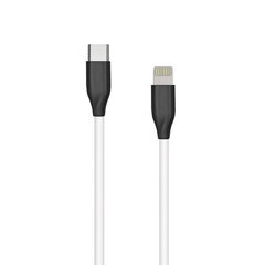 Silikona kabelis Lightning - USB Type-C (2 m, balts) cena un informācija | Savienotājkabeļi | 220.lv